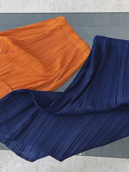 Original  Irregularity Pleats Solid Skirt