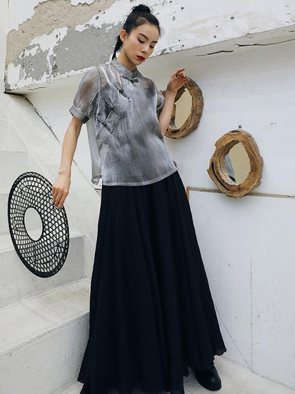 Noble Loose Big Hem Long Skirt