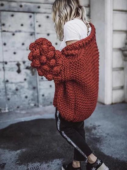 Hollow Knitting Cardigan Sweater