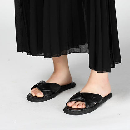 Chiffon Pleated  Ankle Length Wide-Leg Pants