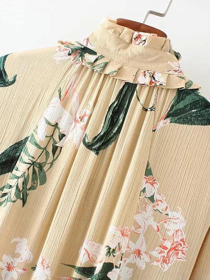 Loose Retro Printed Mini Dress
