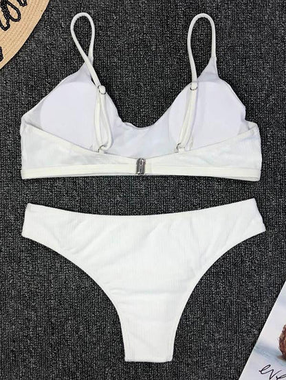 Solid Simple Beach Bikinis Swimwear