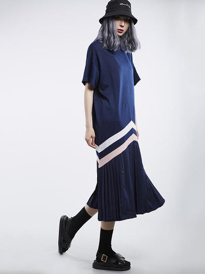 Ruffled Short Sleeves Long Dress