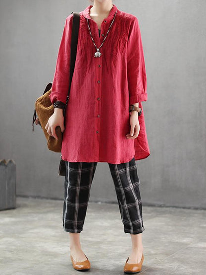 Vintage Summer Lapel Shirt