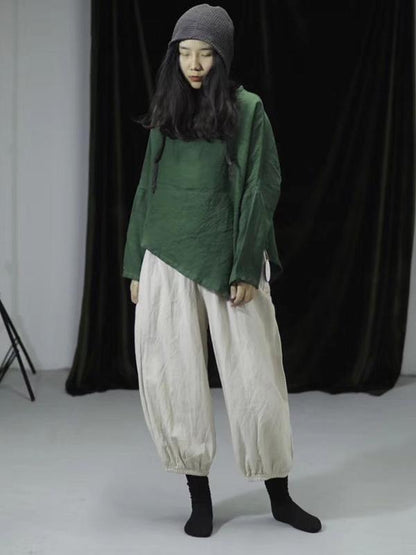 Vintage Comfort Loose Linen Bloomers Pants