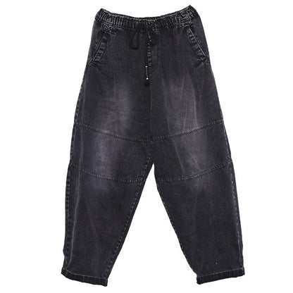 Buykud Symmetrical Pocket Casual Comfort Loose Jeans
