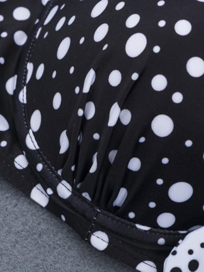 Plus Size Polka-Dot Bikini Set