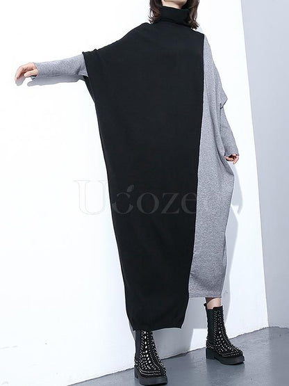 Loose Split-joint Long Dress