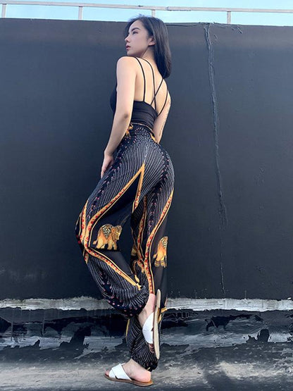 Fashion Beach Casual  Printed Bloomers Pants