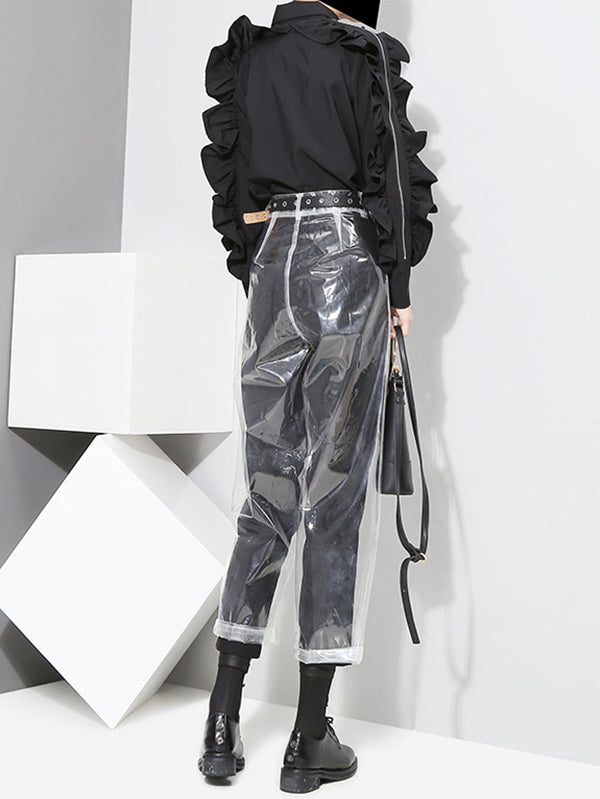 Original Falbala Sleeves Lapel Long Sleeve Shirt