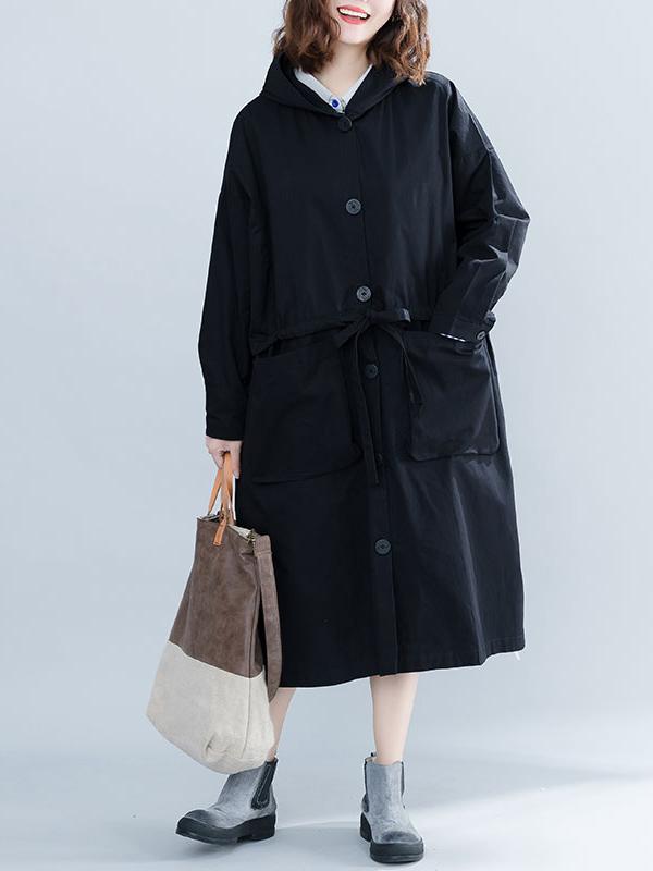 Loose Oversize Solid Winter Trench Coat