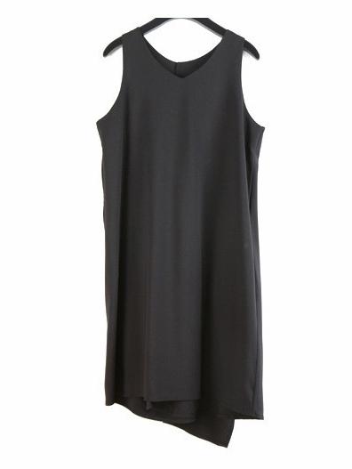 Original Asymmetric Design Tiered Sleeveless Dress