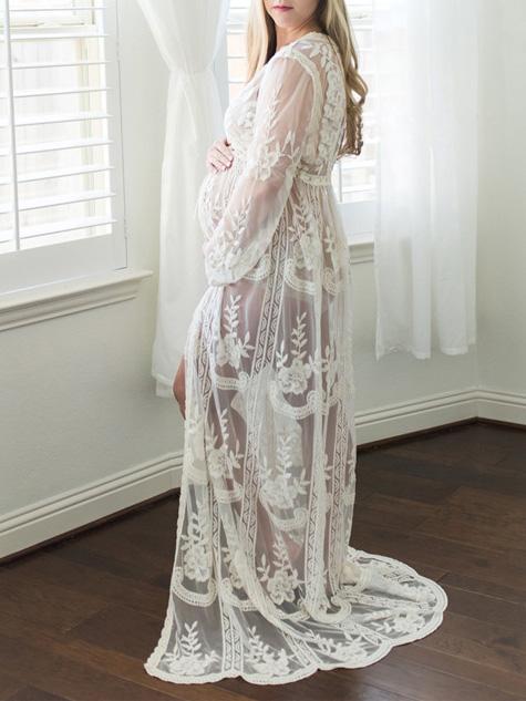 Maternity Hollow Lace Cover-up Swimwear