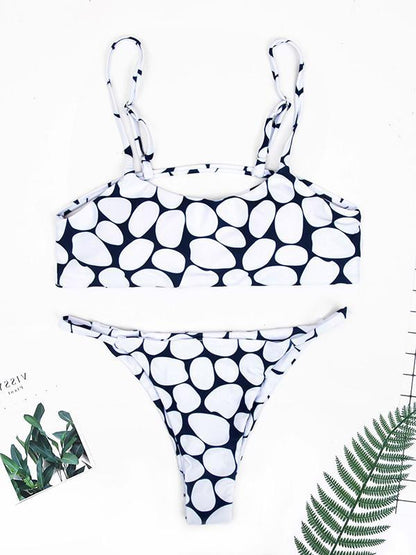 Bandeau Triangle Bottom Bikinis Swimwear