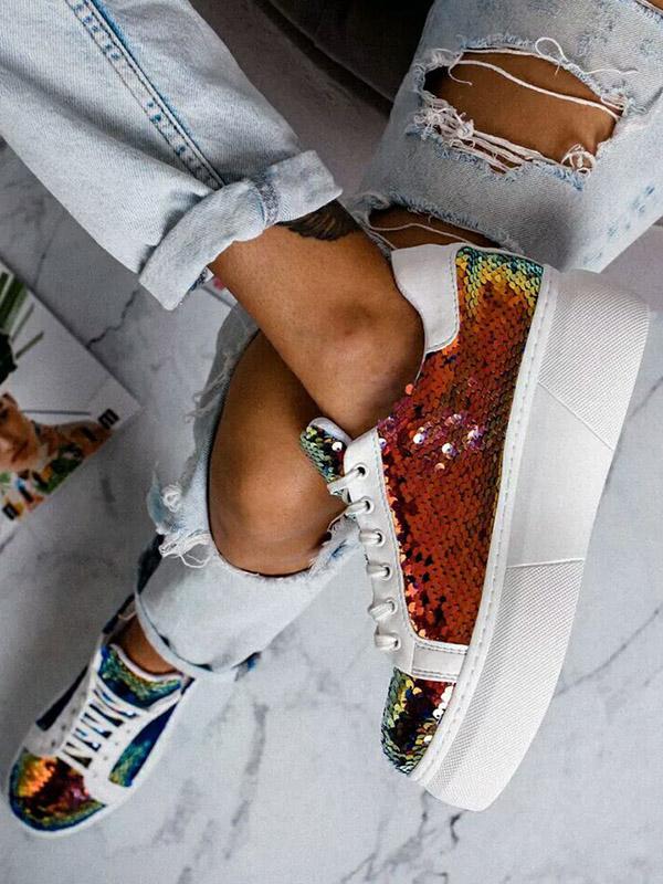 Multi-Colored Platform Shoes