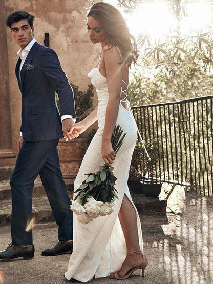 Sexy Spaghetti-neck Backless Maxi Dress