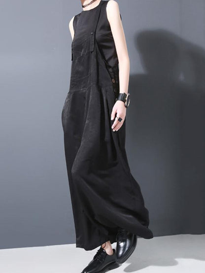 Loose Wide-leg Long Jumpsuits