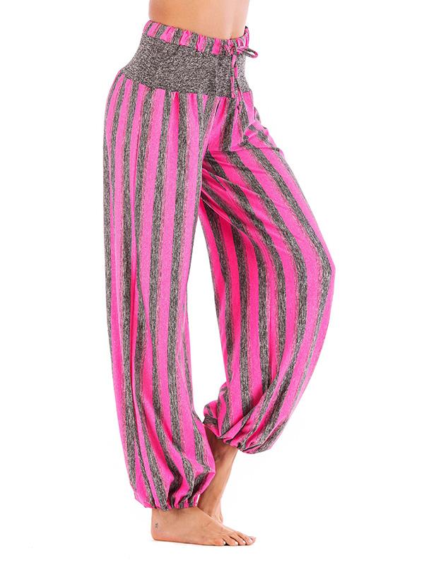 Simple Striped Wide Leg Casual Pants