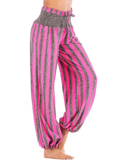 Simple Striped Wide Leg Casual Pants