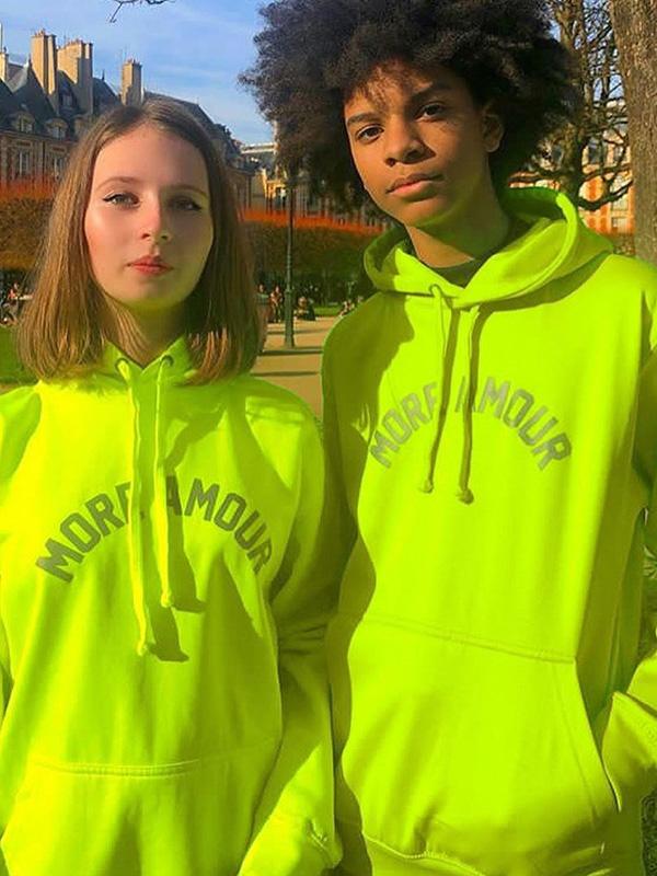 Loose Reflective Letter Printed Sweatshirt