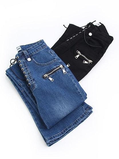 Flared Bandage Jean Pants Bottoms