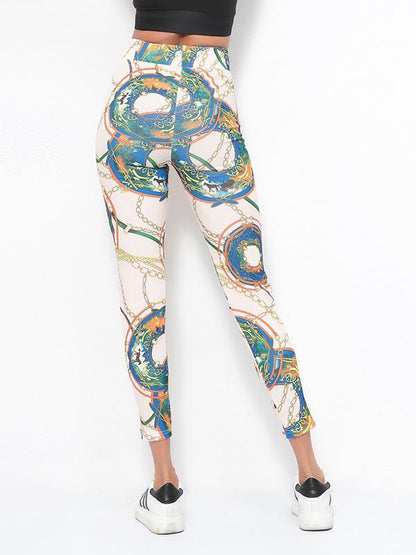 Printed Sports High Waisted Leggings