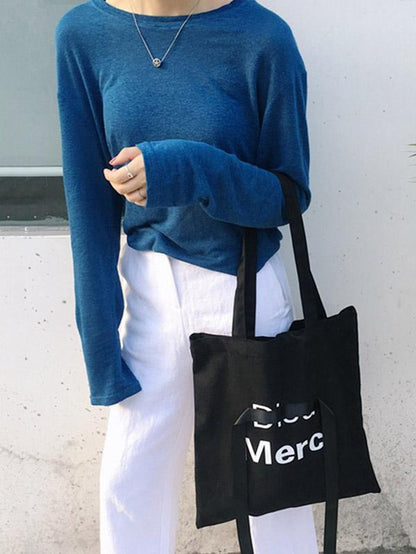 Canvas Silk Ribbon Bag