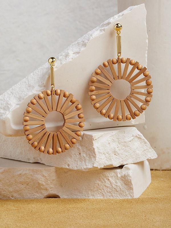 Hand-woven Bamboo Earring Accessories