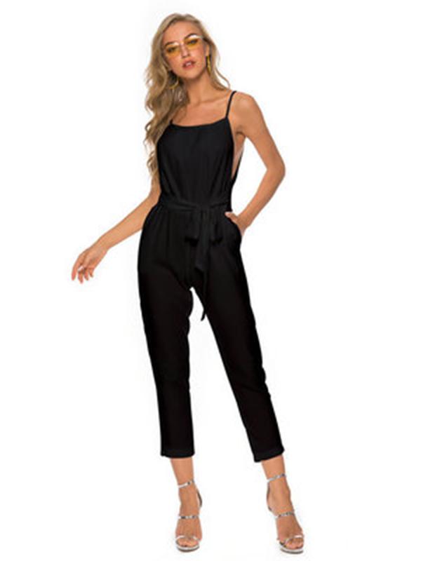 4 Colors Spagetti-neck Jumpsuits