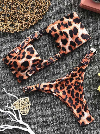 Adjustable Buckle Bikinis Swimwear