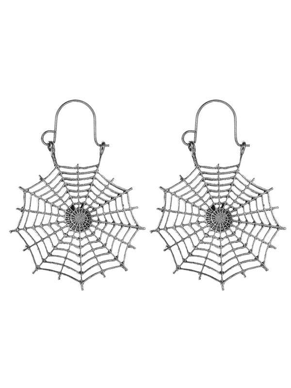 Vintage Openwork Spider Web Earrings