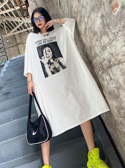 Original Printed Round-Neck Dress