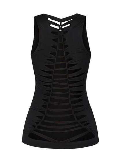 Black Sports Crop Tee