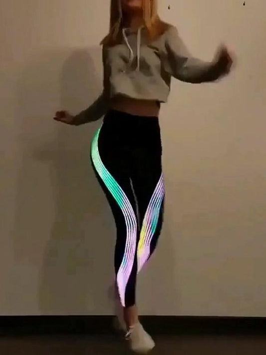 Striped Wrap Bright Color Leggings