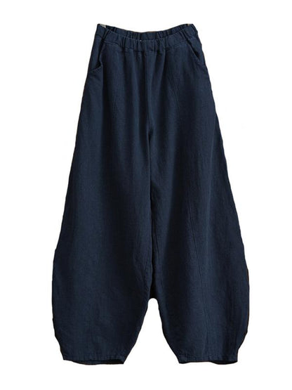 Casual Solid Puff Pants Bottoms