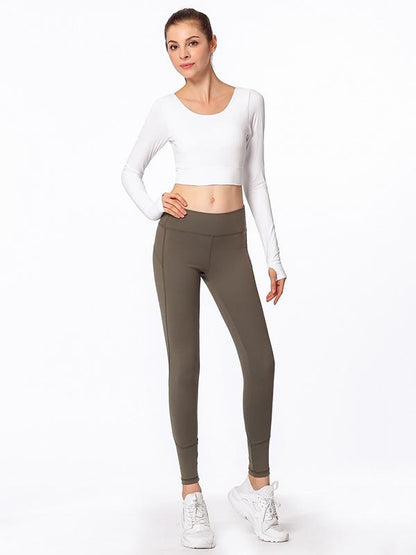 Cross-back Long-sleeve Sports Tees & Tanks