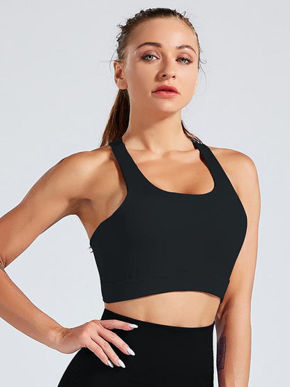 Solid Elasticity Wireless Shockproof Sports Bra