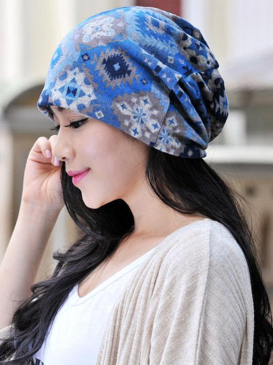 Printed Floral Geometric Elastane  Hood