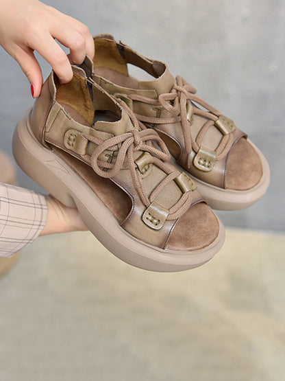 Original Casual Tied Hollow Platform Shoes