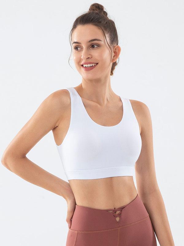 Fashion Sleeveless Contrast Color Yoga Sports Bra