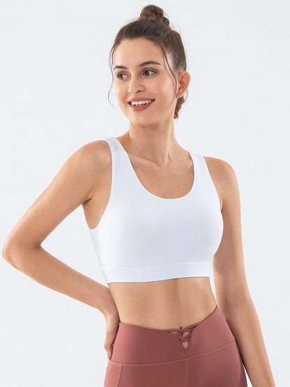 Fashion Sleeveless Contrast Color Yoga Sports Bra