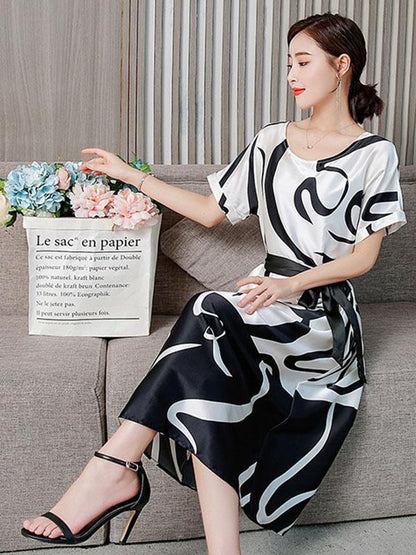 Casual Lace-up Long Dress
