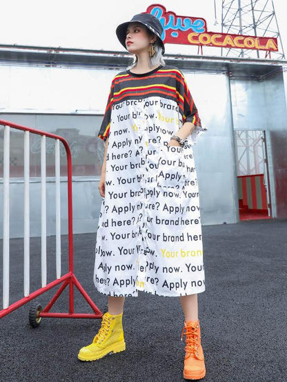 Vintage Loose Oversize Split-joint Dress