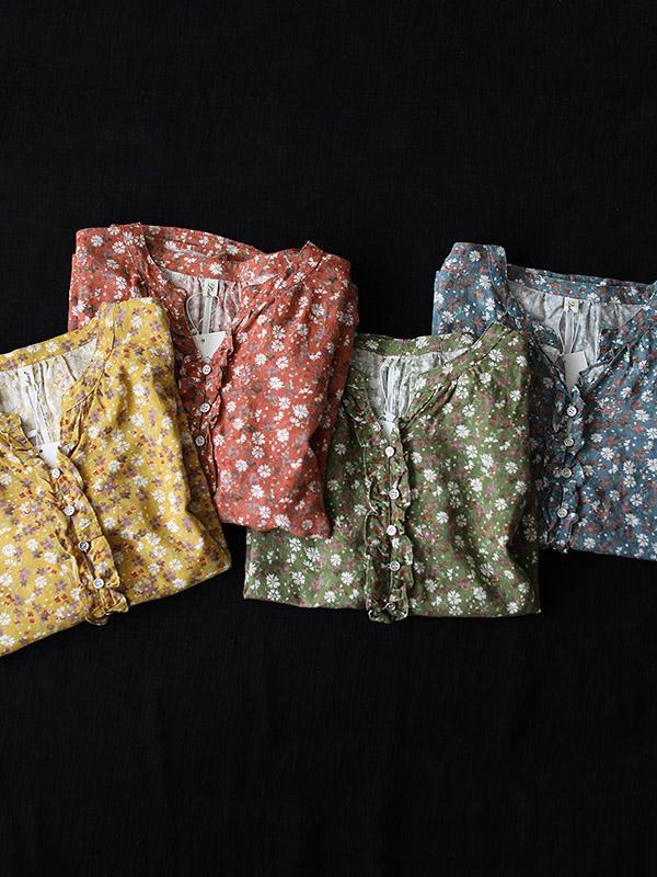 Artistic Retro Floral T-Shirts Tops