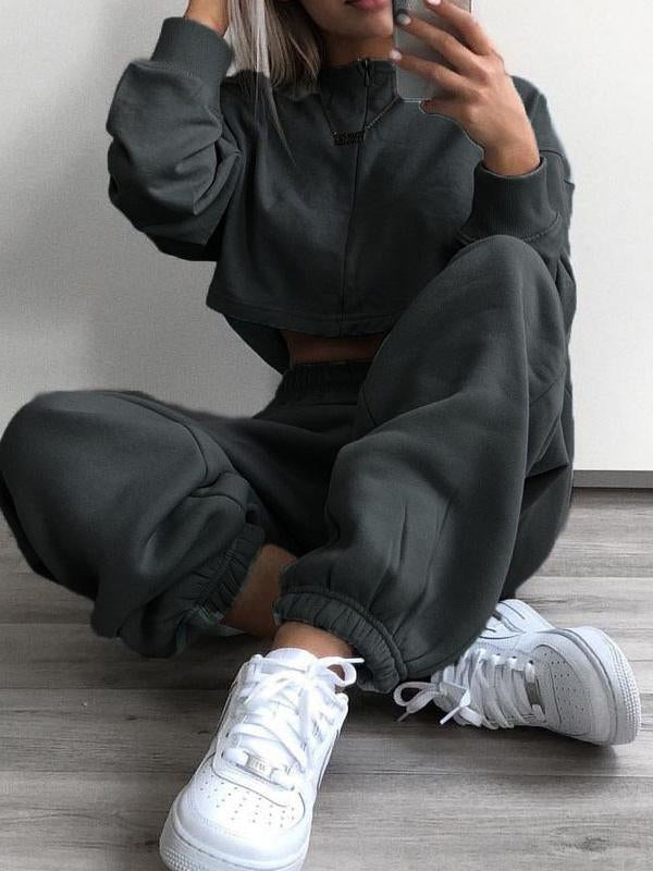 Simple Solid Color Athletic Pants