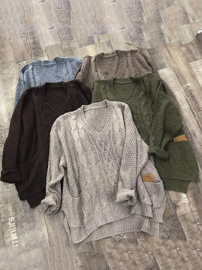 Original Printed High-low Pocket Sweater