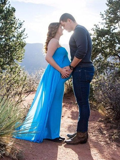 Maternity Strapless Maxi Dress