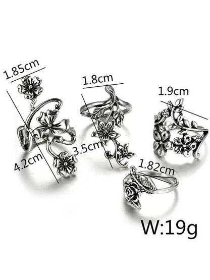 4pcs Vintage Rings Accessories