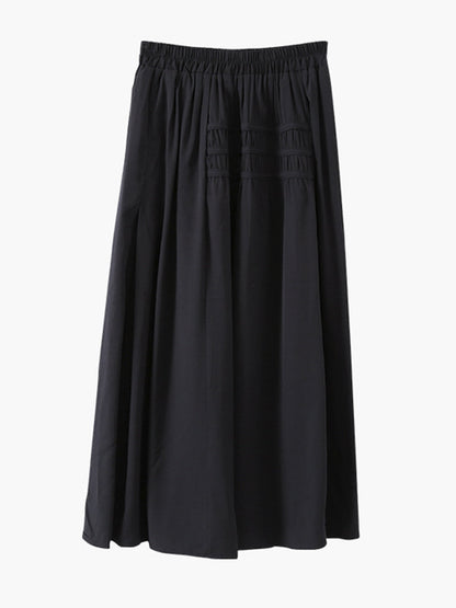 Original Solid Color Empire  A-Line Skirt