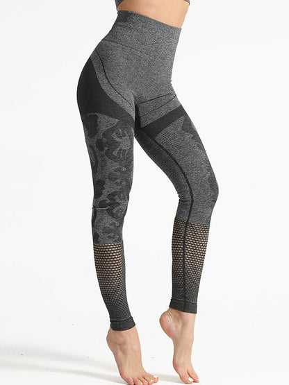 Camouflage Split-Joint  High-Waisted Sports Leggings